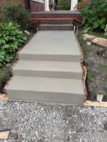 regular concrete steps